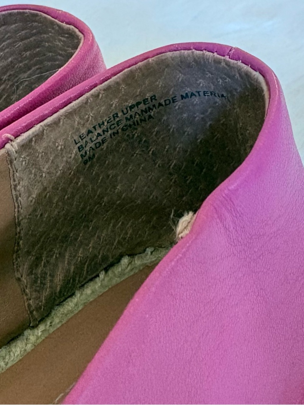 HALOGEN Magenta/Pink Leather Espadrille Flats Women’s size 9M - Picture 4 of 6